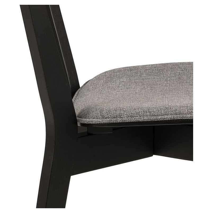 Krzesło drewniane Actona Roxby | Szary/Czarny - Stylowy Design