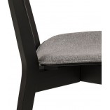 Krzesło drewniane Actona Roxby | Szary/Czarny - Stylowy Design