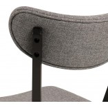 Krzesło drewniane Actona Roxby | Szary/Czarny - Stylowy Design