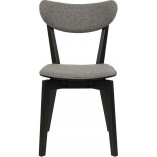 Krzesło drewniane Actona Roxby | Szary/Czarny - Stylowy Design
