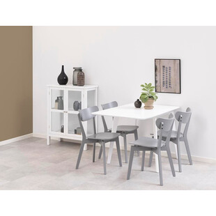 Krzesło drewniane Roxby szare Actona - Stylowy design