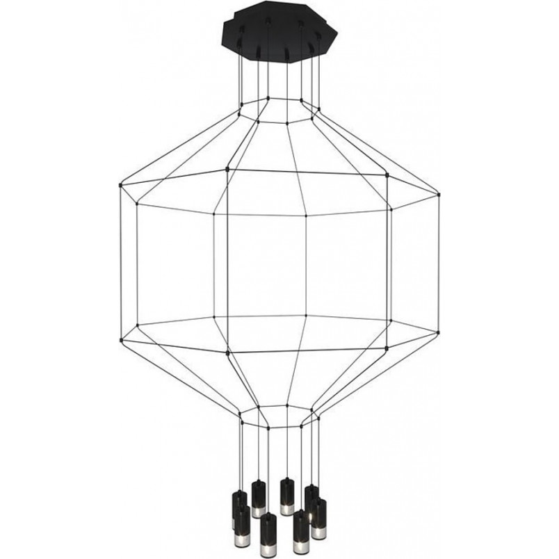 Lampa wisząca Linea 8-punktowa czarna | Step Into Design