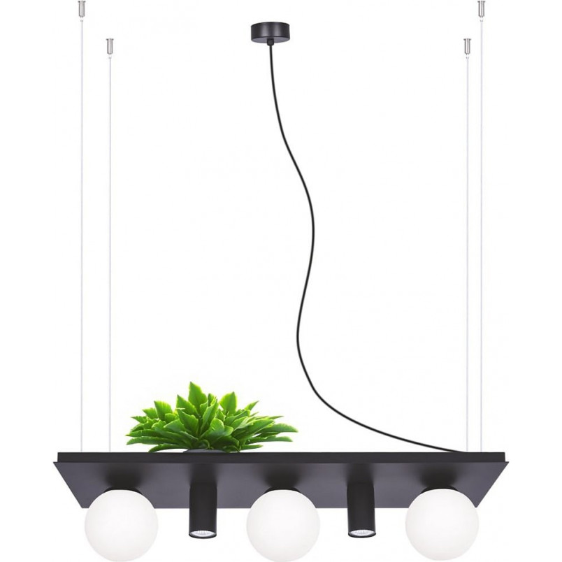 Lampa wisząca Plant Shelf 80cm czarna - ZumaLine | Oświetlenie