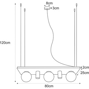 Lampa wisząca Plant Shelf 80cm czarna - ZumaLine | Oświetlenie