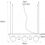 Lampa wisząca Plant Shelf 80cm czarna - ZumaLine | Oświetlenie