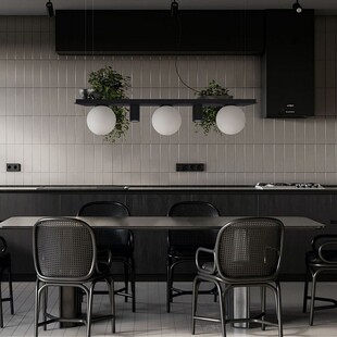 Lampa wisząca Plant Shelf 80cm czarna - ZumaLine | Oświetlenie