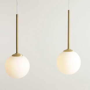 Lampa wisząca Bosso Brass III | Biało-mosiężna, 3 kule - Aldex