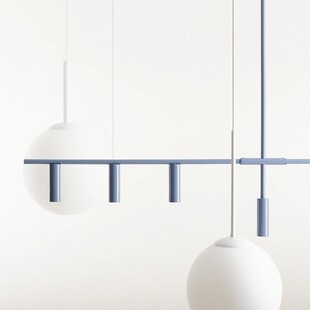 Lampa wisząca niebieska Trevo VI - Aldex | 126cm
