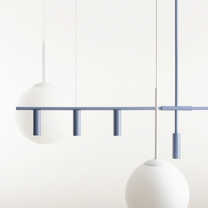 Lampa wisząca niebieska Trevo VI - Aldex | 126cm