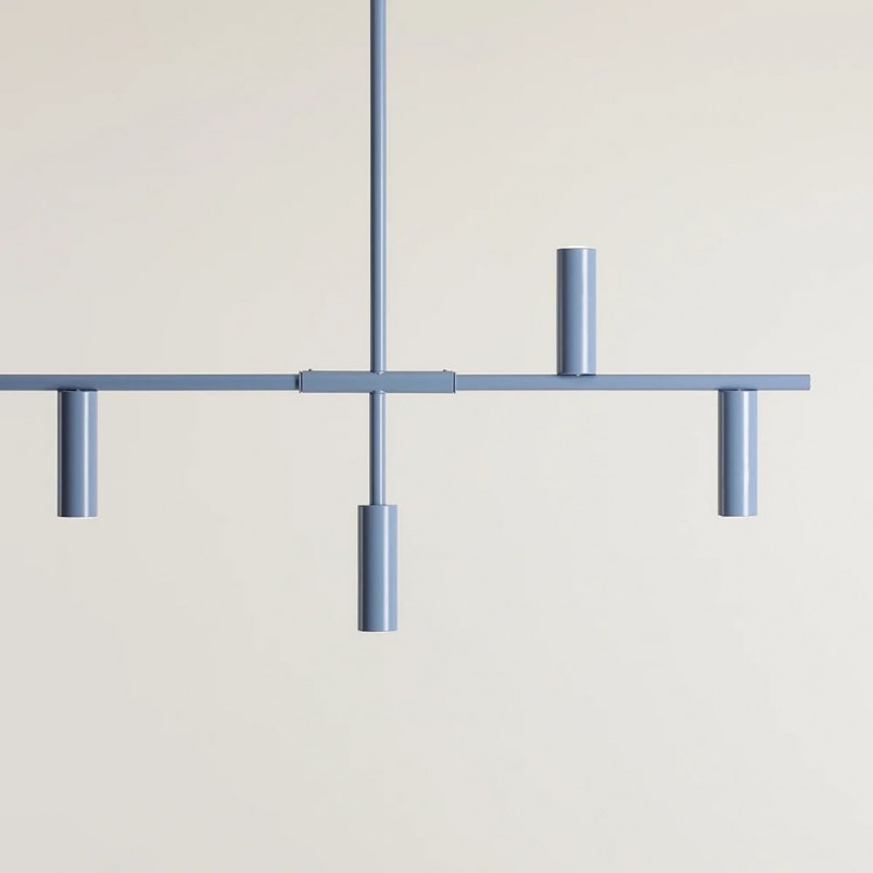Lampa wisząca niebieska Trevo VI - Aldex | 126cm