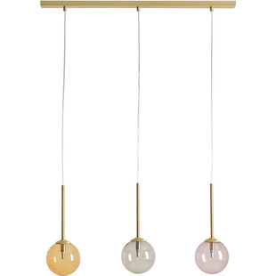 Lampa wisząca szklane kule na listwie Bosso III 30cm multikolor Aldex