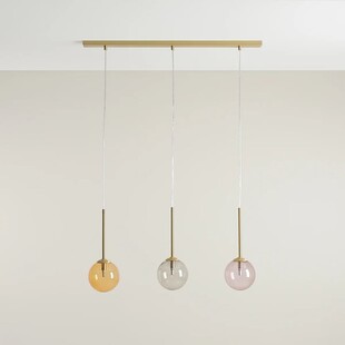 Lampa wisząca szklane kule na listwie Bosso III 30cm multikolor Aldex
