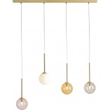 Lampa Bosso IV - Szklane Kule, 100cm, Multikolor | Aldex