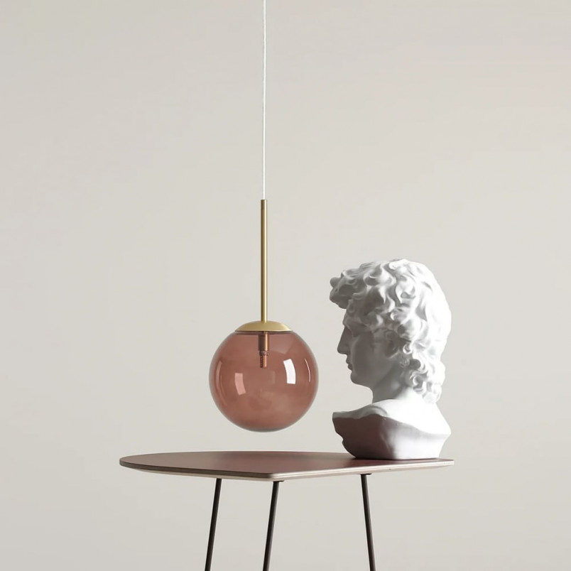 Lampa Wisząca Bosso Mini - Szkło Brązowe | Aldex