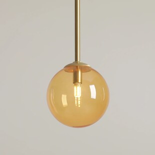 Lampa wisząca szklana Bosso Mini - Aldex | Pomarańczowa, 14cm