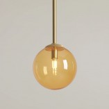 Lampa wisząca szklana Bosso Mini - Aldex | Pomarańczowa, 14cm