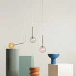 Lampa wisząca szklana Bosso Mini - Aldex | Pomarańczowa, 14cm