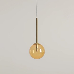 Lampa wisząca szklana kula Bosso Mini 14cm pomarańczowa Aldex