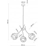 Lampa wisząca Zulia III - Szklana, Nowoczesna, TK Lighting