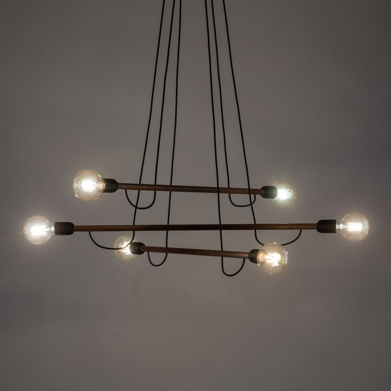 Lampa Wisząca Loft Helix Wood - TK Lighting | 93cm