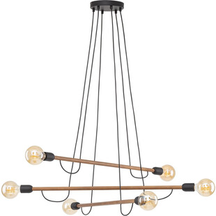 Lampa Wisząca Loft Helix Wood - TK Lighting | 93cm