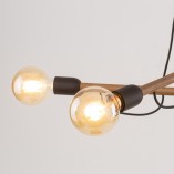 Lampa wisząca Helix Wood IV | Loftowa lampa z drewna | TK Lighting