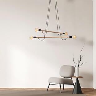 Lampa wisząca Helix Wood IV | Loftowa lampa z drewna | TK Lighting