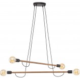 Lampa wisząca Helix Wood IV | Loftowa lampa z drewna | TK Lighting