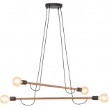 Lampa wisząca Helix Wood IV | Loftowa lampa z drewna | TK Lighting