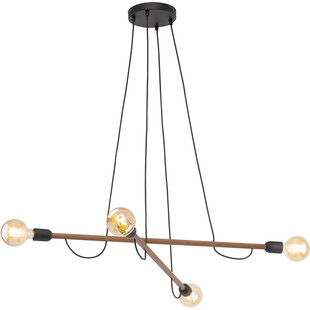 Lampa wisząca Helix Wood IV | Loftowa lampa z drewna | TK Lighting