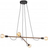 Lampa wisząca Helix Wood IV | Loftowa lampa z drewna | TK Lighting