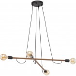 Lampa wisząca Helix Wood IV | Loftowa lampa z drewna | TK Lighting
