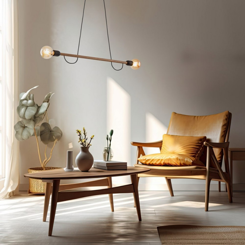 Lampa wisząca loft Helix Wood II | TK Lighting - 93cm