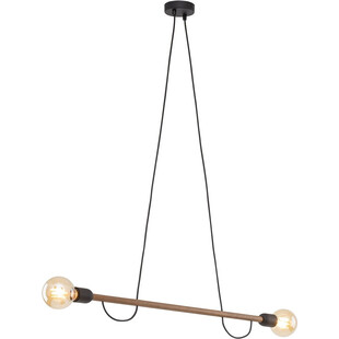 Lampa wisząca loft "patyczak" Helix Wood II 93cm czarny / orzech TK Lighting