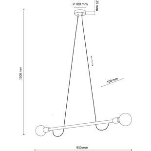 Lampa wisząca loft Helix Wood II | TK Lighting - 93cm