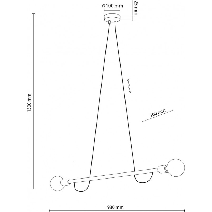 Lampa wisząca loft Helix Wood II | TK Lighting - 93cm
