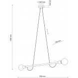 Lampa wisząca loft Helix Wood II | TK Lighting - 93cm