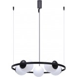 Lampa wisząca Orbit: 5 szklanych kul, nowoczesny design