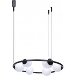 Lampa wisząca Orbit: 6 szklanych kul, nowoczesny design