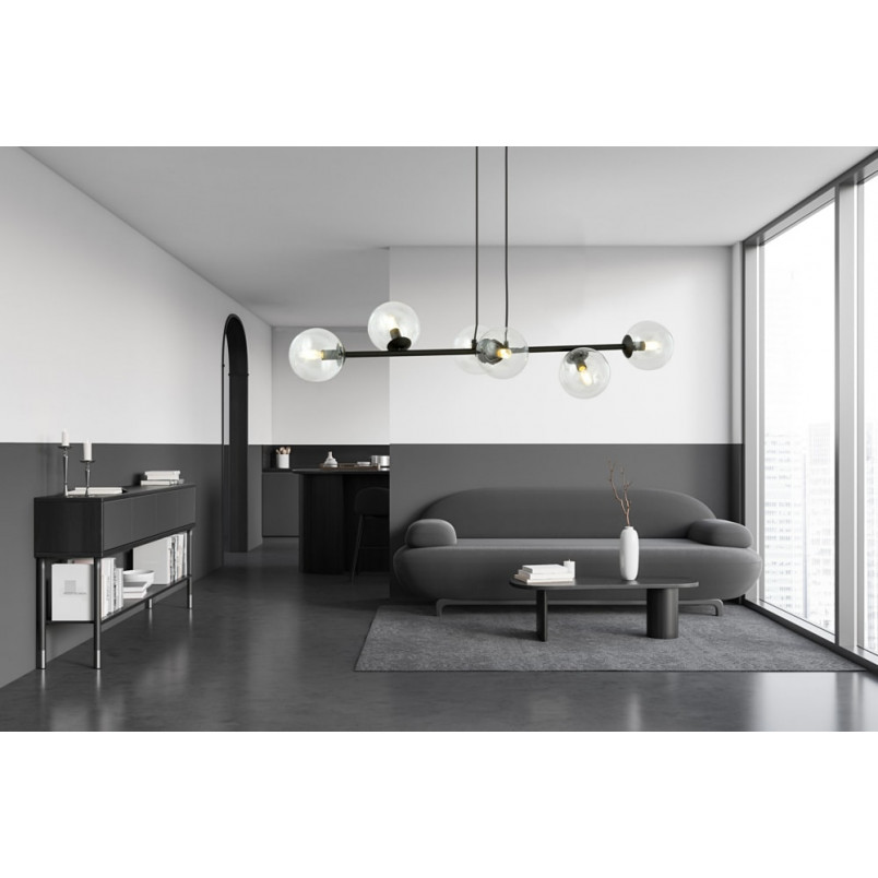 Lampa wisząca Rossi VI - szklane kule, 110cm | Emibig