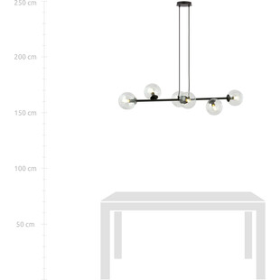 Lampa wisząca Rossi VI - szklane kule, 110cm | Emibig