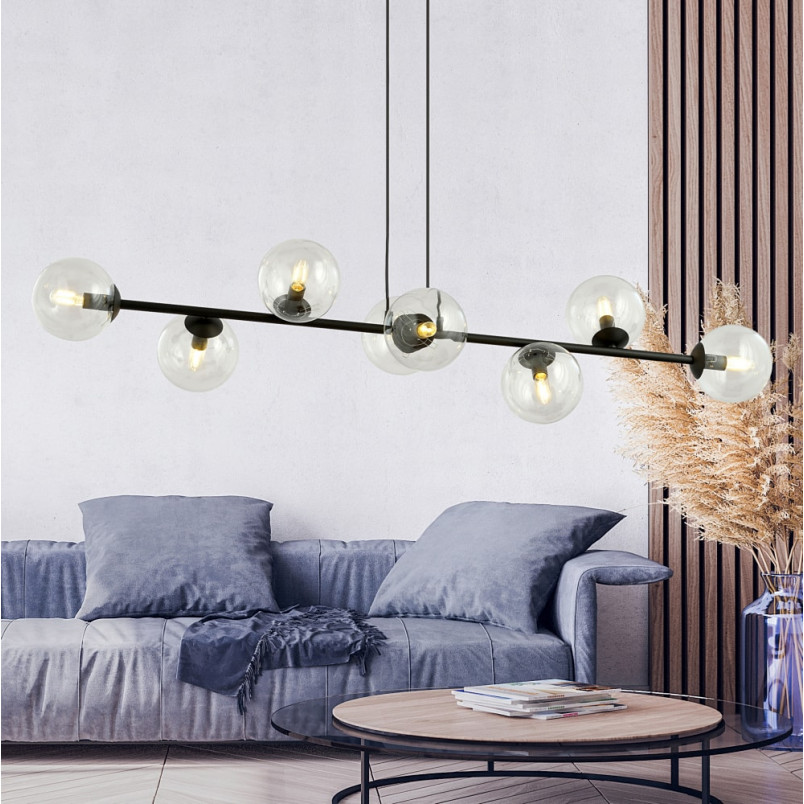 Lampa wisząca Rossi VIII | Szklane kule, 130cm | Emibig