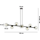 Lampa wisząca Rossi VIII | Szklane kule, 130cm | Emibig