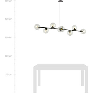 Lampa wisząca Rossi VIII | Szklane kule, 130cm | Emibig
