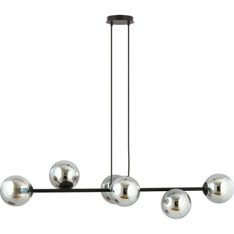 Lampa wisząca Rossi VI | 110cm | Szkło, Grafito | Emibig
