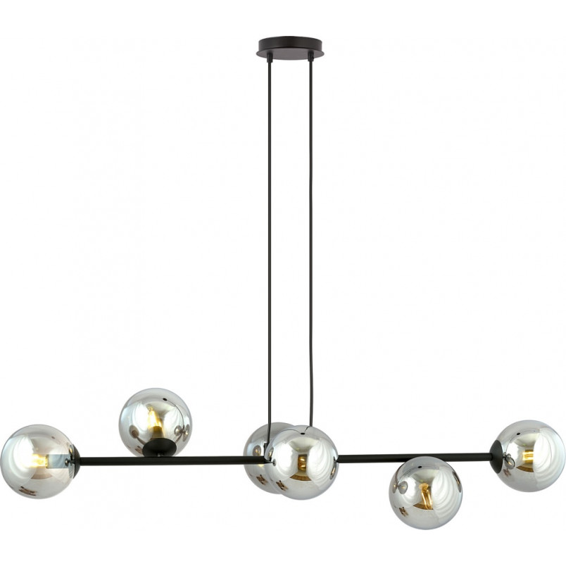 Lampa wisząca Rossi VI | 110cm | Szkło, Grafito | Emibig