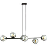 Lampa wisząca Rossi VI | 110cm | Szkło, Grafito | Emibig