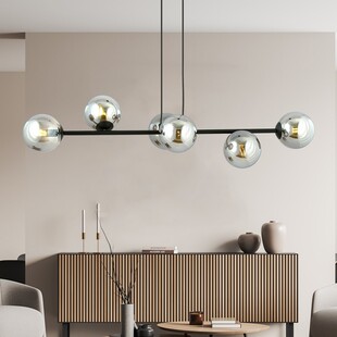 Lampa wisząca Rossi VI | 110cm | Szkło, Grafito | Emibig