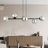 Lampa wisząca Rossi VI | 110cm | Szkło, Grafito | Emibig