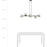 Lampa wisząca Rossi VI | 110cm | Szkło, Grafito | Emibig